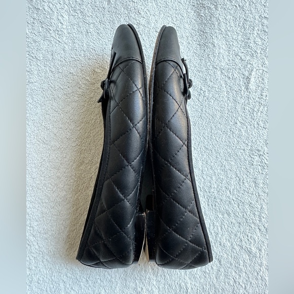 Chanel Black Quilted Leather CC Logo Classic Cap Toe Ballet Flat Shoe 36 - US 6 - Picture 8 of 14